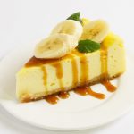 Cheesecake with banana with vegan ingredients