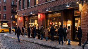 Colorful Japanese fusion dining experience in Manhattan featuring ramen burgers and yuzu cocktails