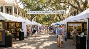 Artists displaying fine art at Bluffton juried art show October 2026